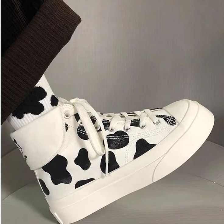 Cow print shoes