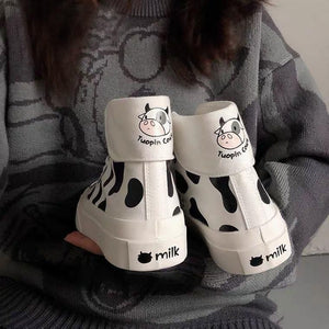 Cow print shoes