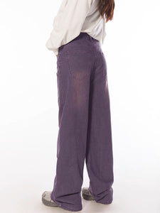 Purple Retro High Street Jeans